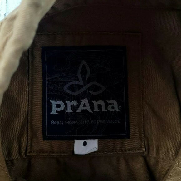 Prana Field Trucker Jacket Tan Full Zip Buttons Mens EUC - Picture 9 of 12